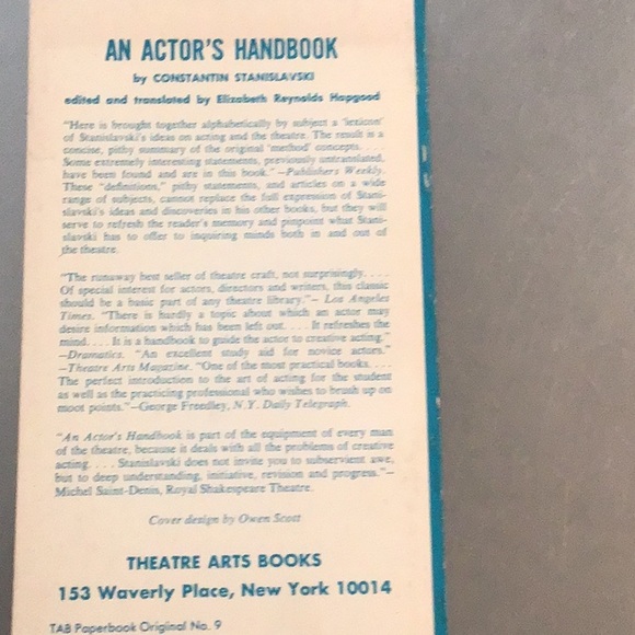 MCM 1963 edition AN ACTORS HANDBOOK; CONSTANTIN STANISLAVSKI - Picture 2 of 4